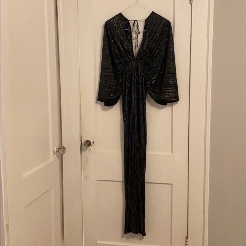 ROTATE silver and black jumpsuit.